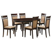 Gabriel 7-piece Extension Leaf Dining Table Set Cappuccino - 100770-S7A