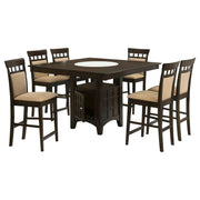 Gabriel 7-piece Square Counter Height Dining Set Cappuccino - 100438-S7A