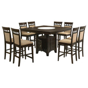 Gabriel 9-piece Square Counter Height Dining Set Cappuccino - 100438-S9A