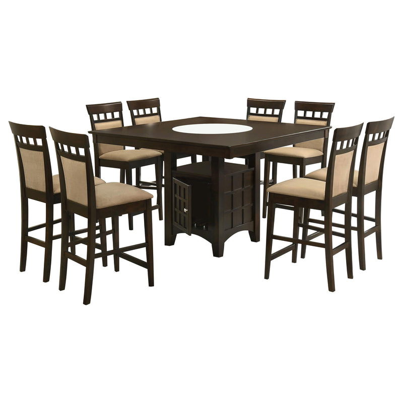 Gabriel 9-piece Square Counter Height Dining Set Cappuccino - 100438-S9A