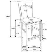 Gabriel Closed Back Counter Chair Cappuccino (Set of 2) - 100219