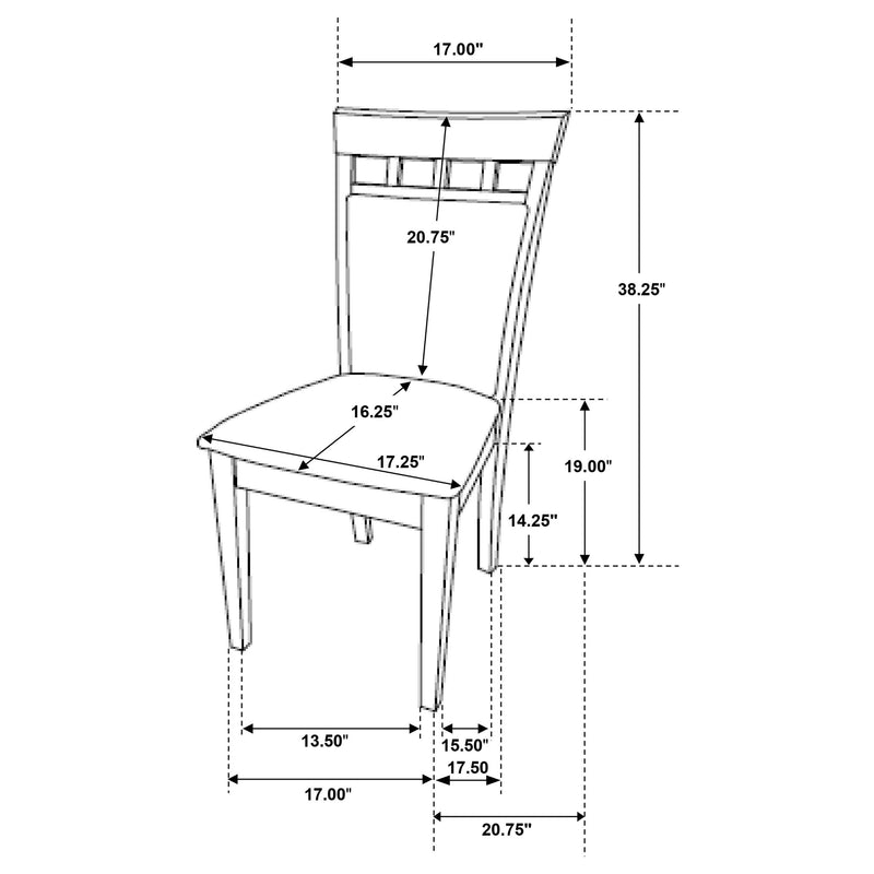 Gabriel Closed Back Dining Side Chair Cappuccino (Set of 2) - 100773