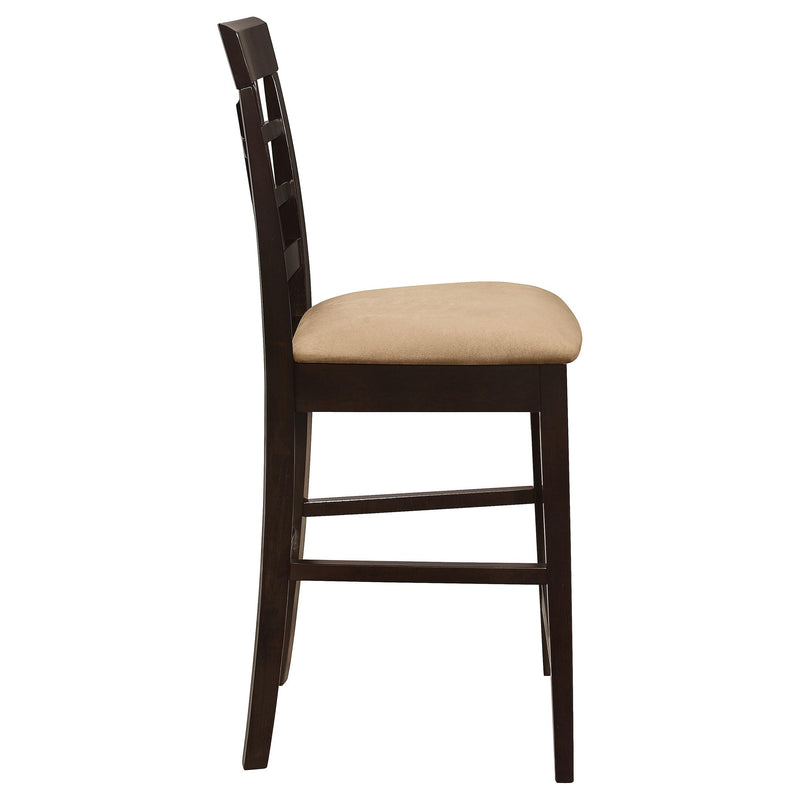 Gabriel Lattice Back Counter Chair Cappuccino (Set of 2) - 100209