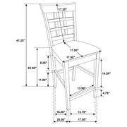 Gabriel Lattice Back Counter Chair Cappuccino (Set of 2) - 100209