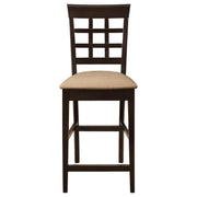 Gabriel Lattice Back Counter Chair Cappuccino (Set of 2) - 100209