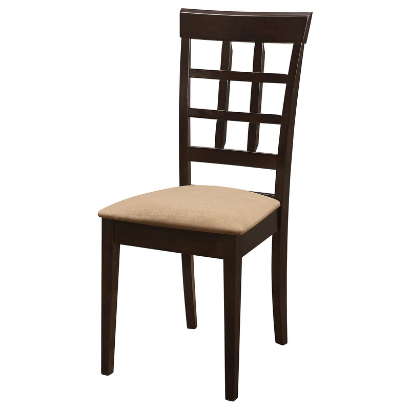 Gabriel Lattice Back Dining Side Chair Cappuccino (Set of 2) - 100772