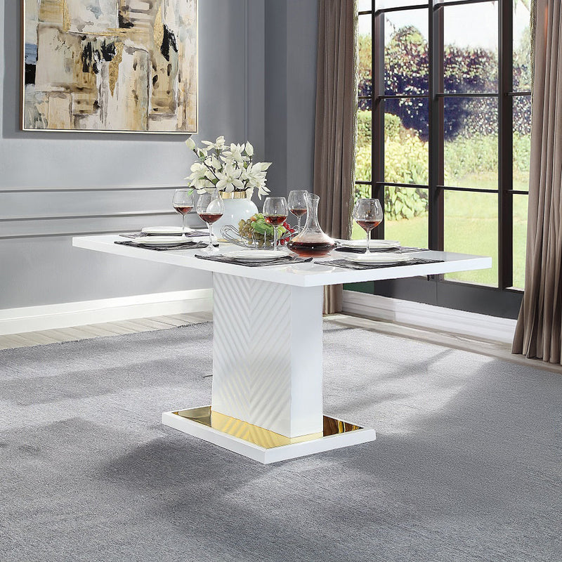 Gaines Dining Table W/Pedestal Base - DN01258