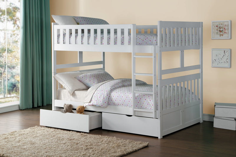 Galen White Full/Full Bunk Bed | B2053 - DMV FurnitureBunk Bed