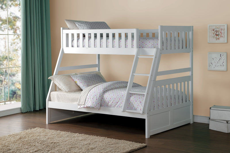 Galen White Twin/Full Bunk Bed | B2053 - DMV FurnitureBunk Bed