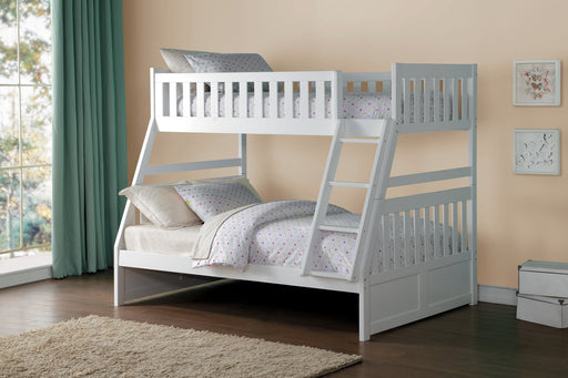 Galen White Twin/Full Bunk Bed | B2053 - DMV FurnitureBunk Bed