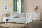 Galen White Twin/Twin Trundle Captain Bed | B2053 - DMV FurnitureYouth Bedroom Set