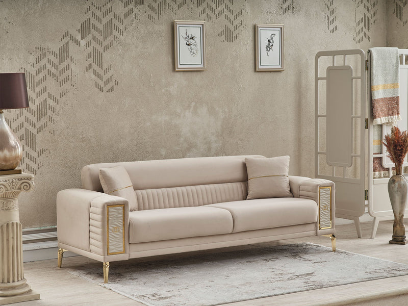 Galina Convertible Sofa in Beige - 200-SER-GAL-ANKA529-3