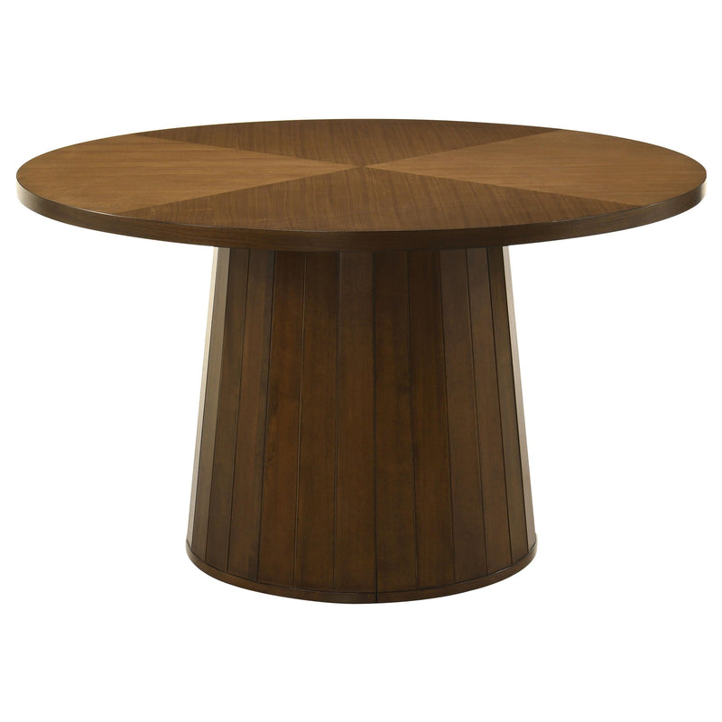 Galindo 5-piece 52-inch Round Dining Set Nutmeg and Walnut - 193750-S5B