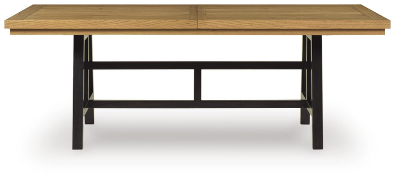 Galliden Black/Brown Dining Extension Table - D841-55