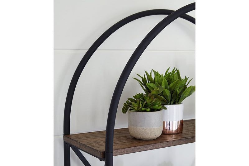 Galtbury Brown/Black Bookcase - DMV FurnitureBookcases