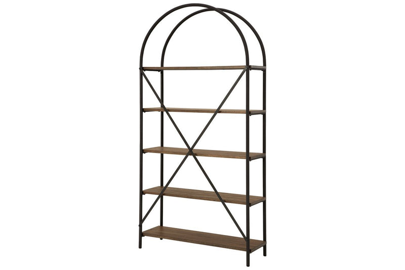 Galtbury Brown/Black Bookcase - DMV FurnitureBookcases