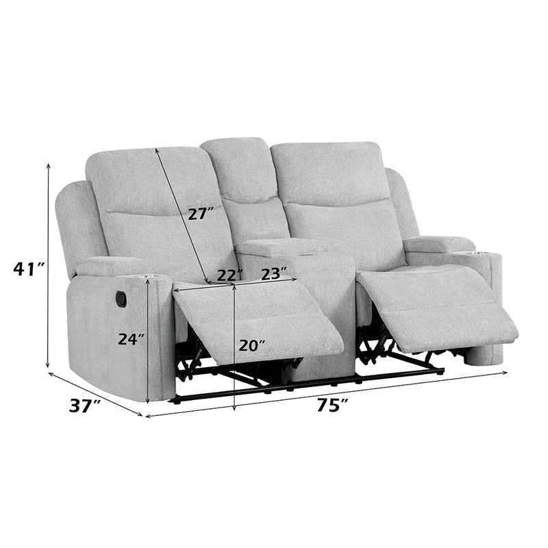 Galya Motion Loveseat w/Console - LV04681