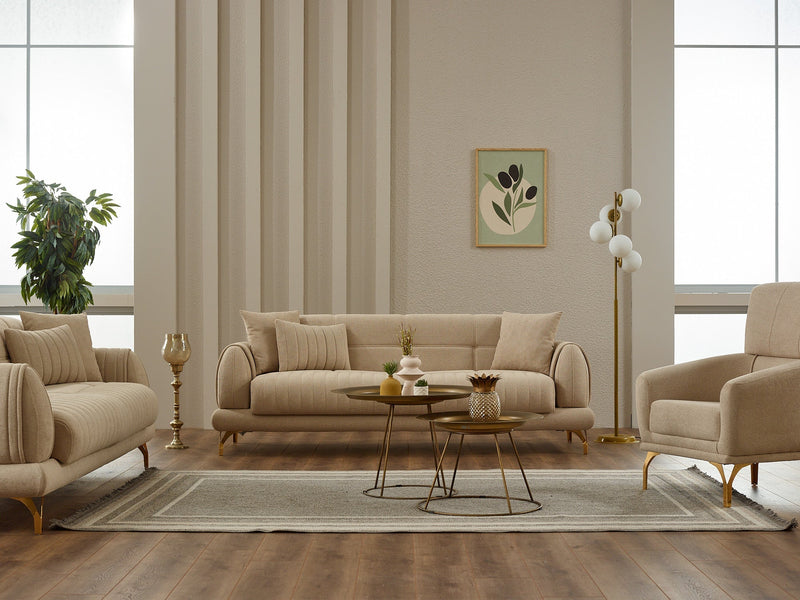Gamba Convertible Loveseat in Beige - 200-SIM-GAM-GIRNE03-2