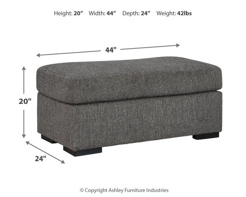 Gardiner Chair and Ottoman in Pewter - PKG015828