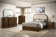 Garland 58-inch Queen Panel Bed Cream and Brown Cherry - 205301Q