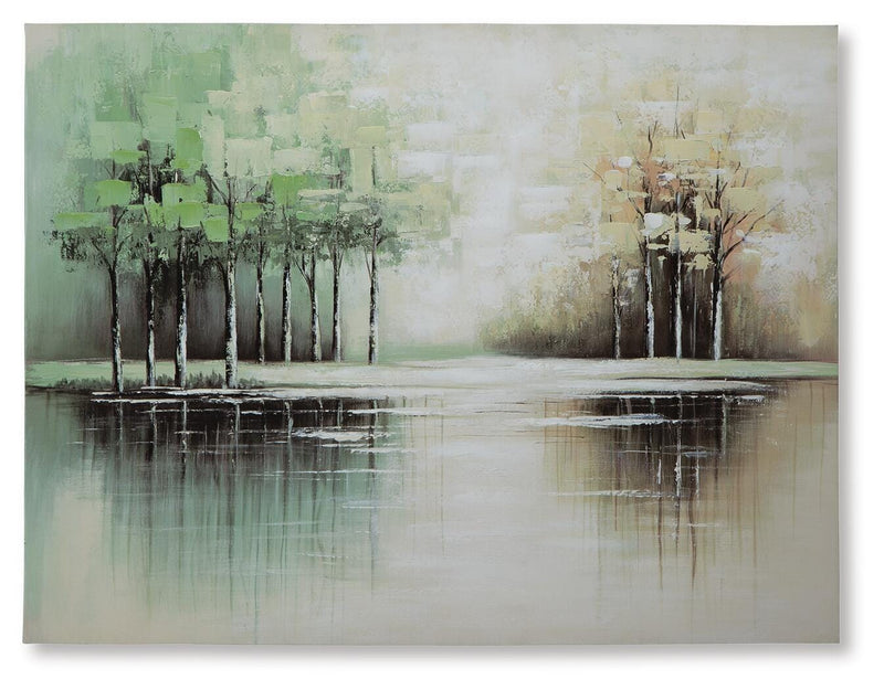 Garlenridge Green/Tan/White Wall Art - A8000470
