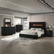 Garner Queen Bed w/Fireplace, LED, Reading Light, Speaker, Bluetooth & USB - BD06022Q