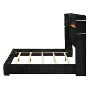 Garner Queen Bed w/Fireplace, LED, Reading Light, Speaker, Bluetooth & USB - BD06022Q