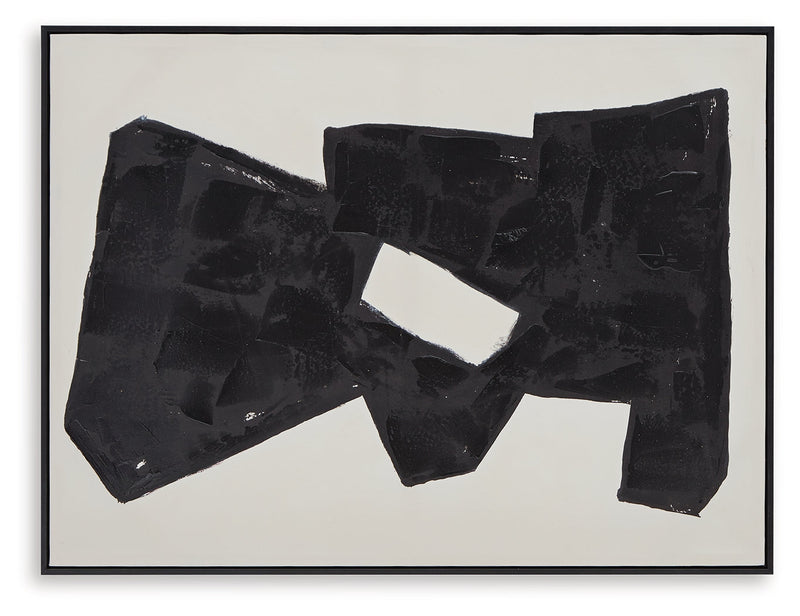 Garviery Black/Cream Wall Art - A8000385