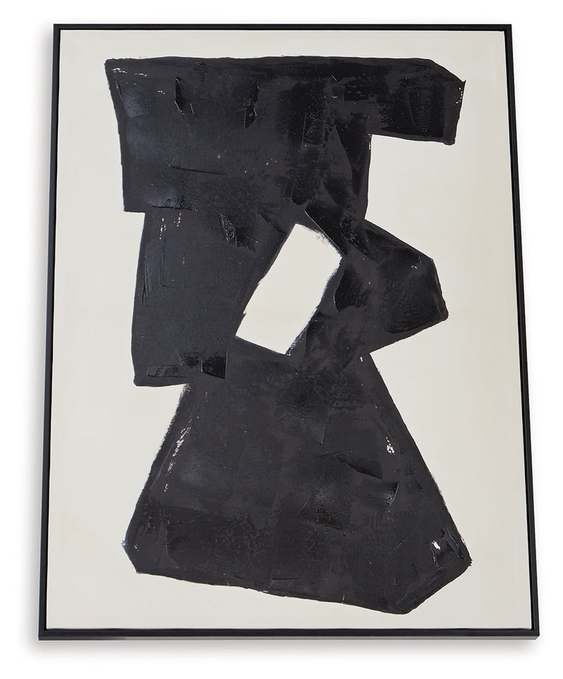 Garviery Black/Cream Wall Art - A8000385