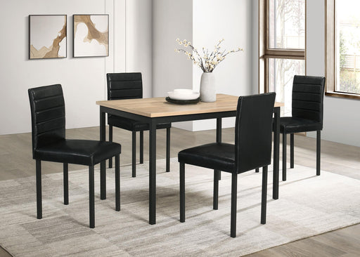 Garza 5-piece Rectangular Dining Table Greige Oak - 193981-S5