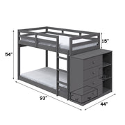 Gaston Twin/Twin Bunk Bed W/4 Drawers & 3 Compartments - BD01372