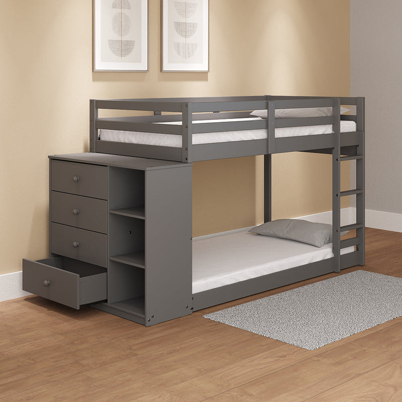 Gaston Twin/Twin Bunk Bed W/4 Drawers & 3 Compartments - BD01372