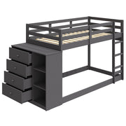 Gaston Twin/Twin Bunk Bed W/4 Drawers & 3 Compartments - BD01372