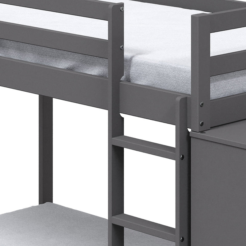 Gaston Twin/Twin Bunk Bed W/4 Drawers & 3 Compartments - BD01372