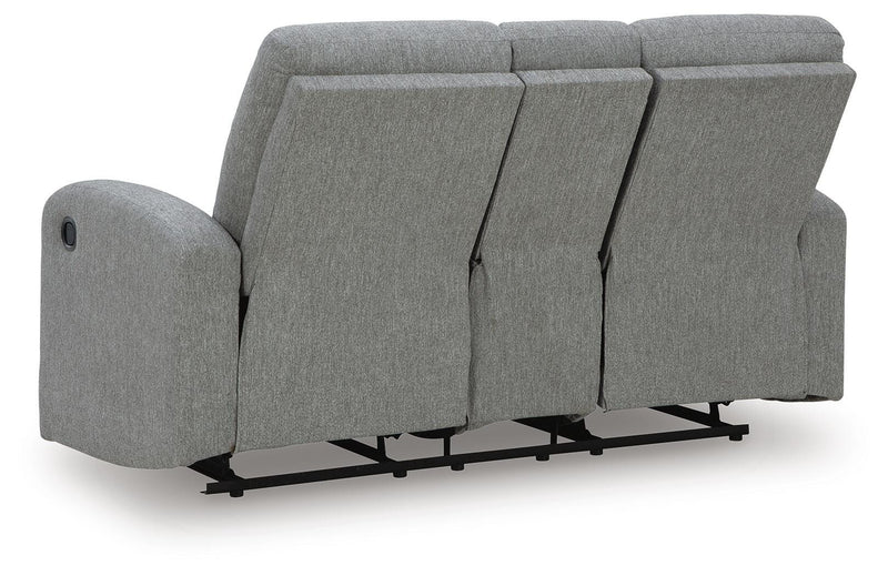 Gauntlet Sterling Reclining Loveseat with Console - PC4220494