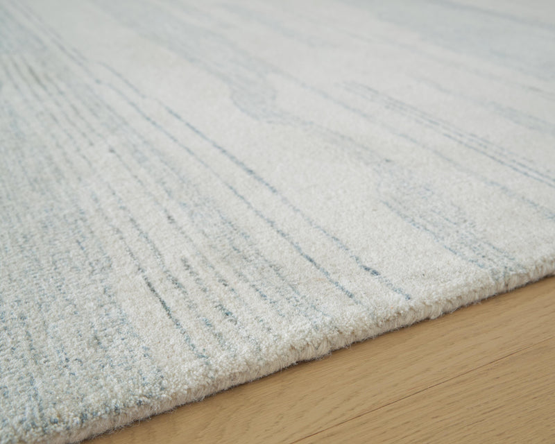 Genemost Ivory/Blue 7'8" x 10' Area Rug - R407841
