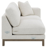Geneva Boucle Upholstered Sectional Chaise Sofa Sand - 551777