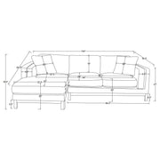 Geneva Boucle Upholstered Sectional Chaise Sofa Sand - 551777