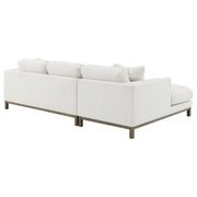 Geneva Boucle Upholstered Sectional Chaise Sofa Sand - 551777