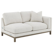 Geneva Boucle Upholstered Sectional Chaise Sofa Sand - 551777