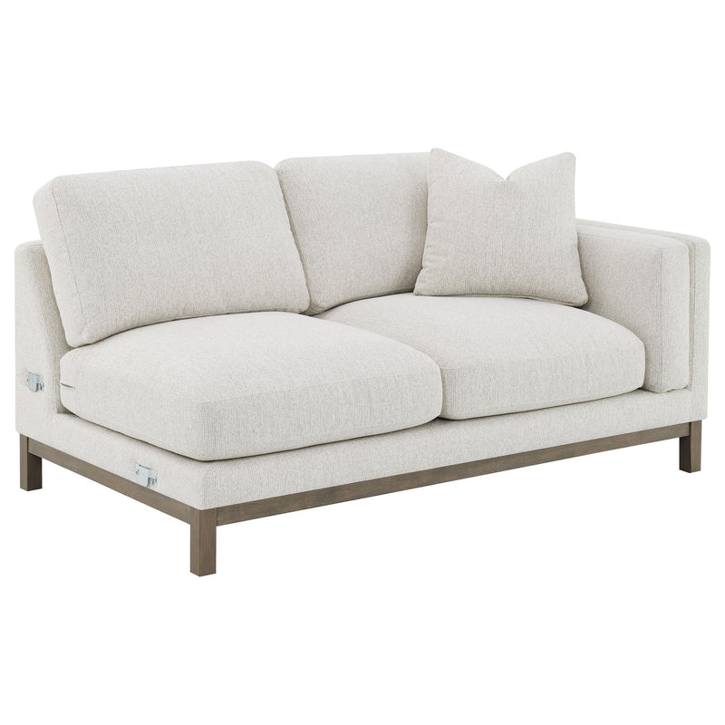 Geneva Boucle Upholstered Sectional Chaise Sofa Sand - 551777