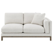 Geneva Boucle Upholstered Sectional Chaise Sofa Sand - 551777