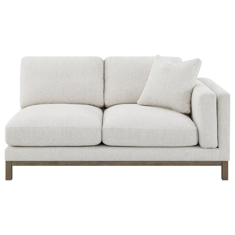Geneva Boucle Upholstered Sectional Chaise Sofa Sand - 551777