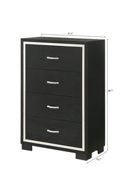 Gennro Black Corduroy Upholstered Panel Bedroom Set - DMV FurnitureBedroom Set