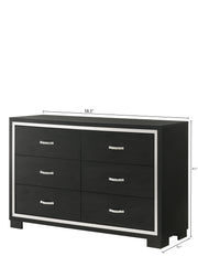 Gennro Black Corduroy Upholstered Panel Bedroom Set - DMV FurnitureBedroom Set