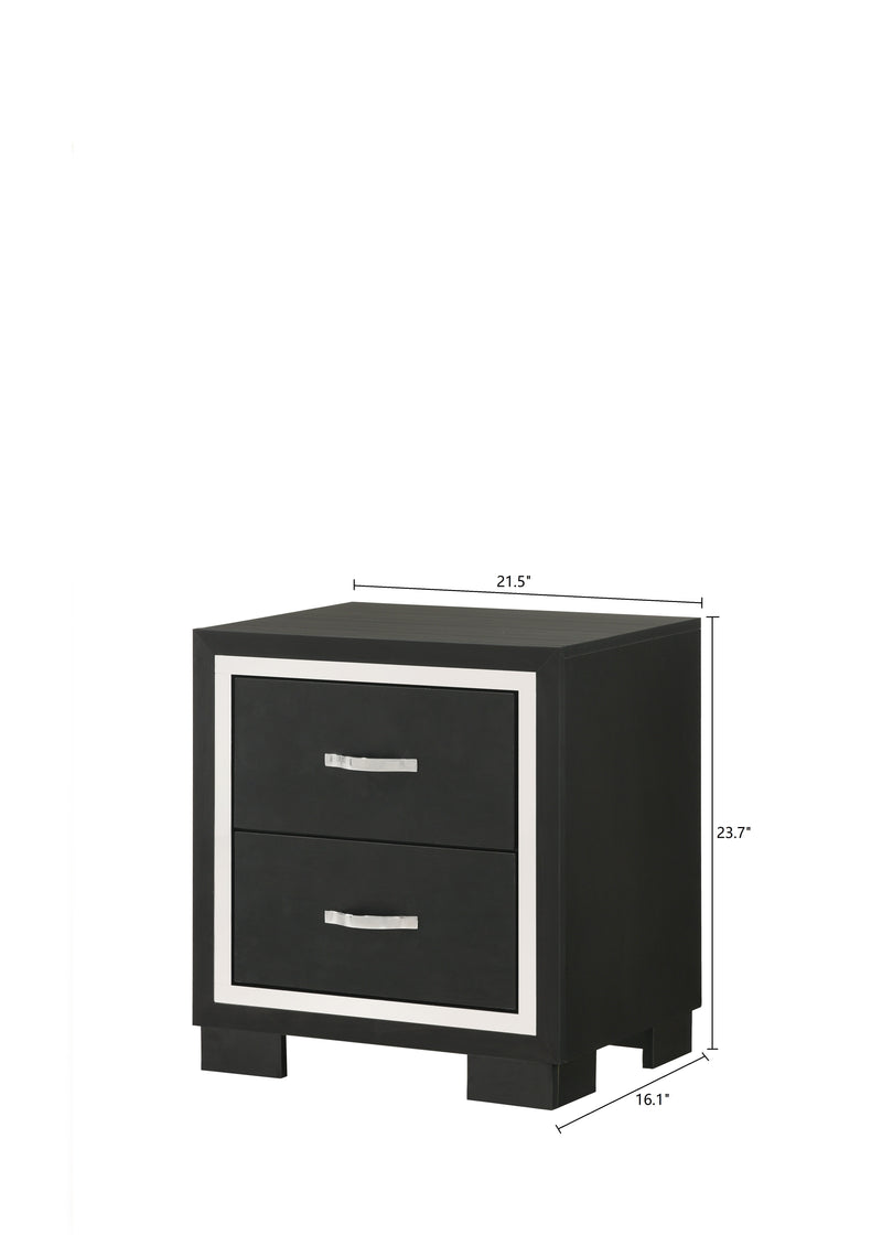 Gennro Black Corduroy Upholstered Panel Bedroom Set - DMV FurnitureBedroom Set