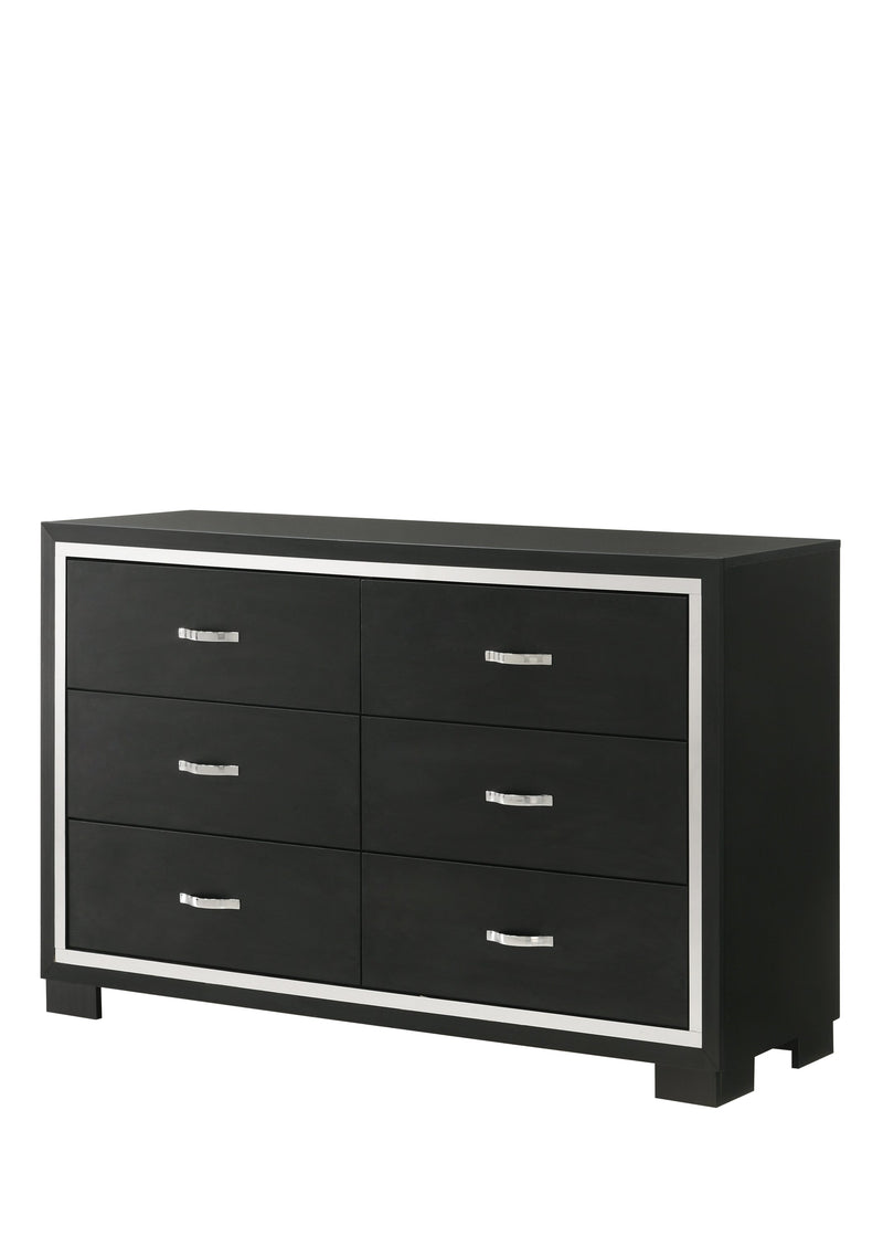 Gennro Black Corduroy Upholstered Panel Bedroom Set - DMV FurnitureBedroom Set