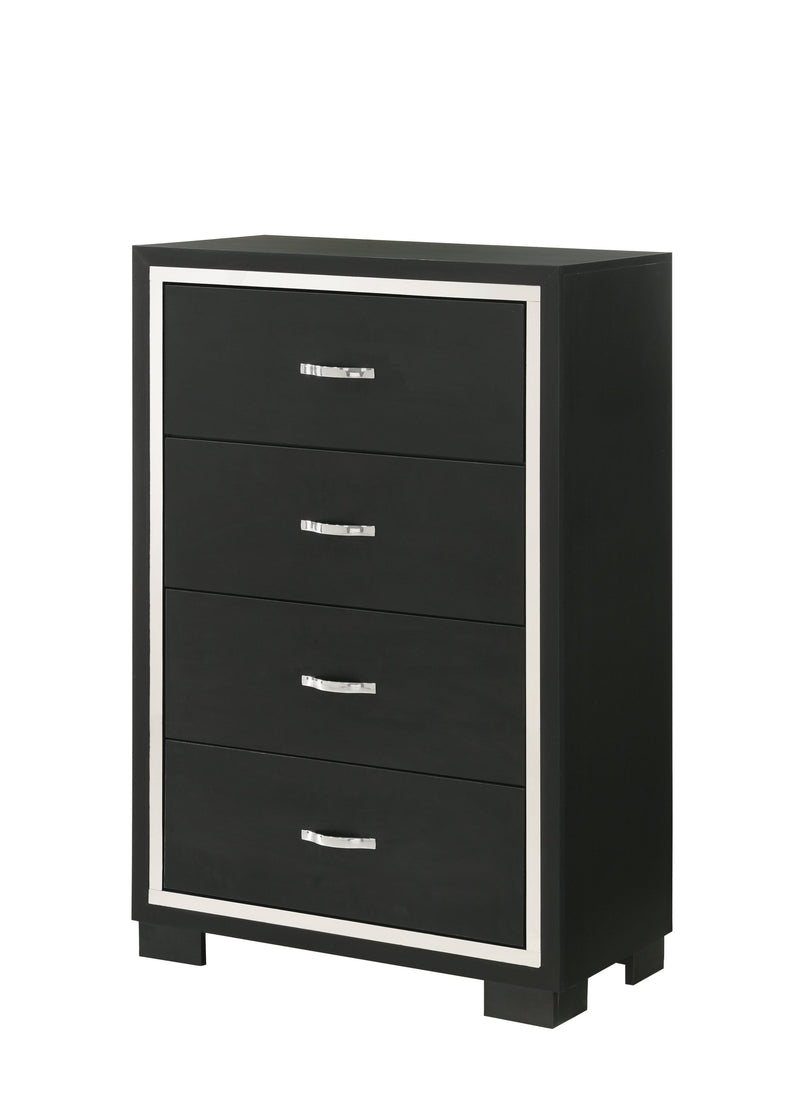 Gennro Black Corduroy Upholstered Panel Bedroom Set - DMV FurnitureBedroom Set