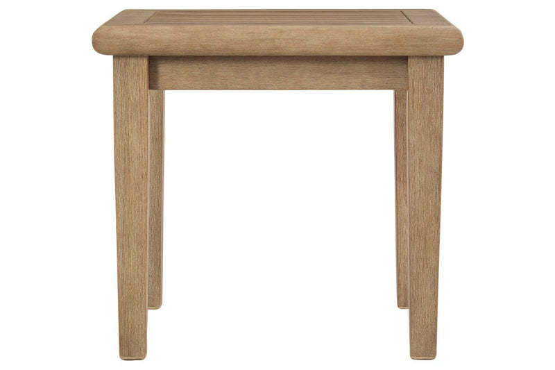 Gerianne Grayish Brown End Table - DMV FurnitureOutdoor Products