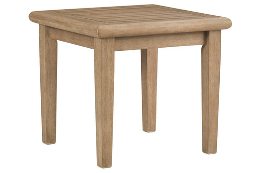 Gerianne Grayish Brown End Table - DMV FurnitureOutdoor Products